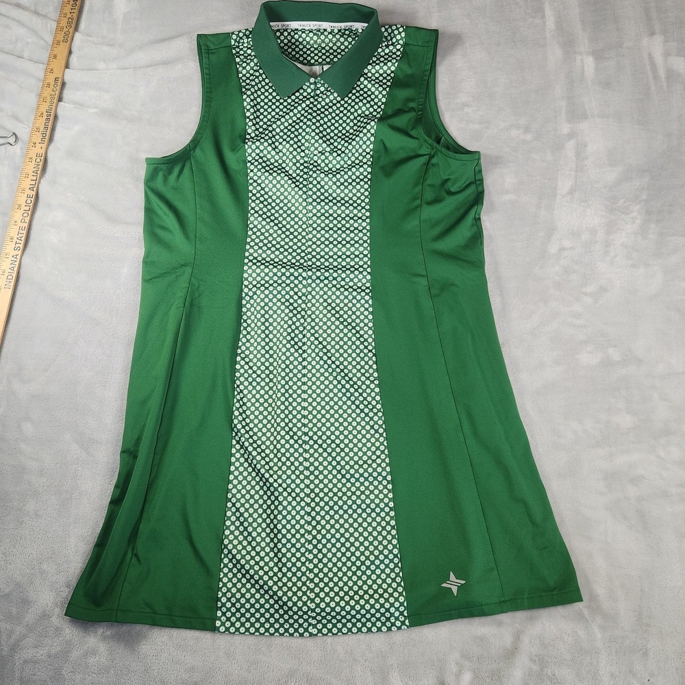 Tuckernuck Sport  Green Athleisure Dress Womens XXL Sleeveless Polo‎ Pockets